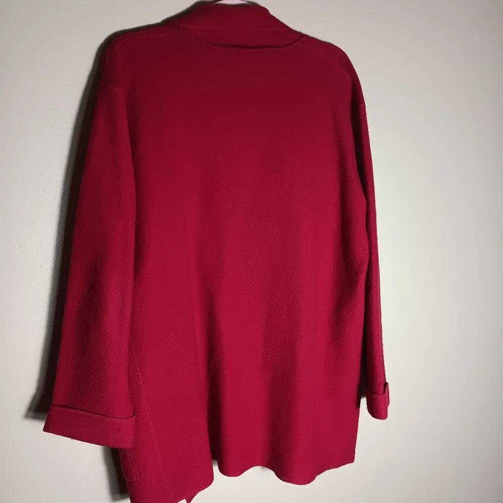 Valerie Steven's new wool wool mark red jacket size small - Picture 3 of 6